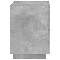 Comodini con Luci LED 2pz Grigio Cemento in Legno Multistrato 836742