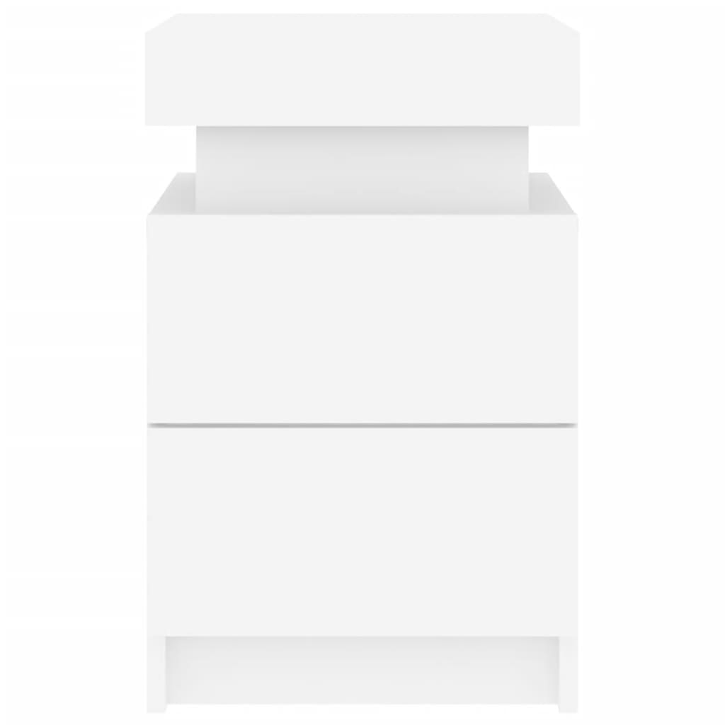 Comodino con Luci LED Bianco 35x39x55 cm 836749