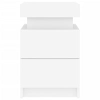 Comodino con Luci LED Bianco 35x39x55 cm 836749