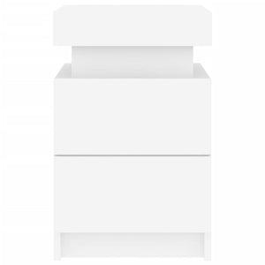 Comodino con Luci LED Bianco 35x39x55 cm 836749