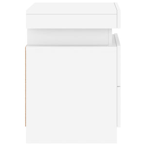 Comodino con Luci LED Bianco 35x39x55 cm 836749