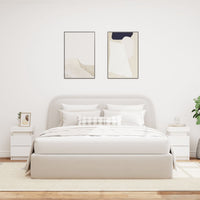 Comodini con Luci LED 2pz Bianchi 35x39x55 cm 836750