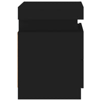 Comodini con Luci LED 2pz Neri 35x39x55 cm 836752