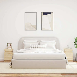 Comodini con Luci LED 2 pz-Set di 2 Tavolino da notte Rovere Sonoma 35x39x55 cm