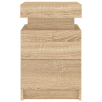 Comodini con Luci LED 2pz Rovere Sonoma 35x39x55 cm 836754