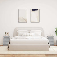 Comodini con Luci LED 2pz Grigio Cemento 35x39x55 cm 836756