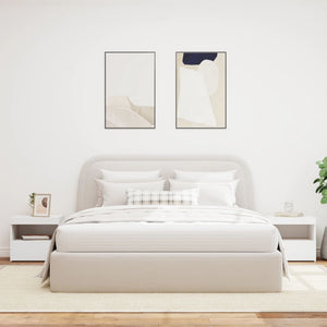 Comodini con Luci LED 2pz Bianchi 50x40x45 cmcod mxl 134012