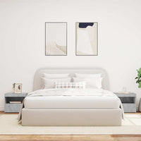 Comodini con Luci LED 2pz Grigio Cemento 50x40x45 cm 836770