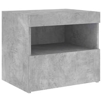 Comodini con Luci LED 2pz Grigio Cemento 50x40x45 cm 836770