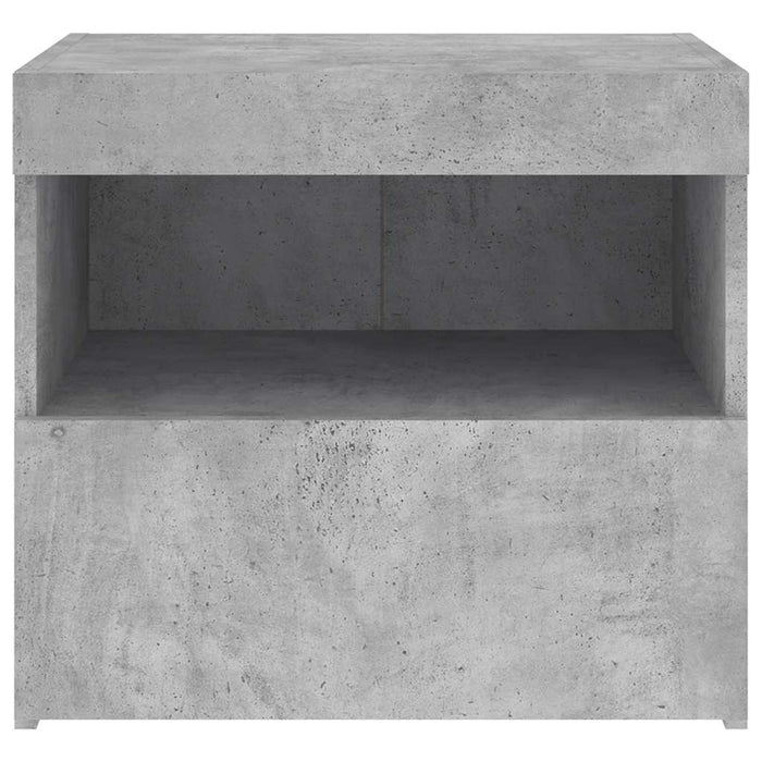 Comodini con Luci LED 2pz Grigio Cemento 50x40x45 cm 836770