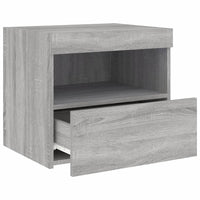 Comodini con Luci LED 2pz Grigio Sonoma 50x40x45 cm 836774