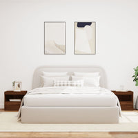 Comodini con Luci LED 2pz Rovere Marrone 50x40x45 cm 836776