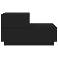 Comodino con Luci LED Nero 70x36x40,5 cm 836778