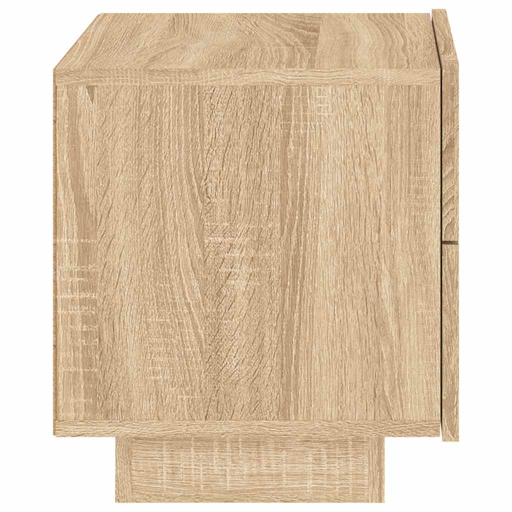 Comodino con Luci LED-Tavolino da notte Rovere Sonoma 70x36x40,5 cm