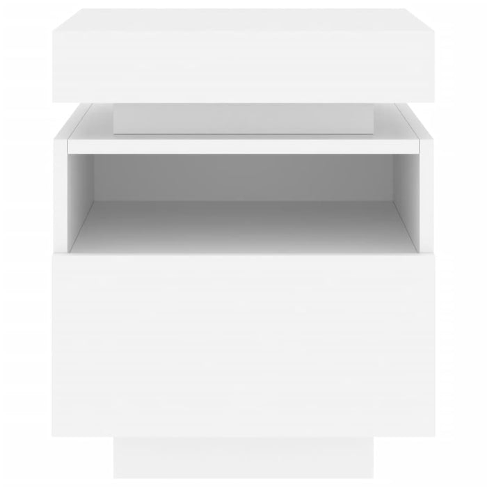Comodino con Luci LED Bianco 40x39x48,5 cm 836784