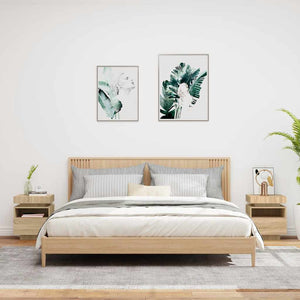 Comodini con Luci LED 2pz Rovere Sonoma 40x39x48,5 cm 836789