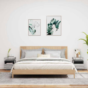 Comodini con Luci LED 2pz Grigio Sonoma 40x39x48,5 cm 836795