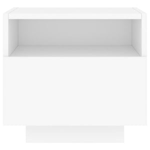 Comodino con Luci LED Bianco 40x39x37 cm 836798