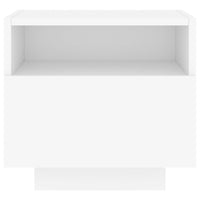 Comodini con Luci LED 2pz Bianchi 40x39x37 cm 836799