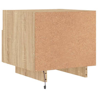 Comodini con Luci LED 2pz Rovere Sonoma 40x39x37 cm 836803