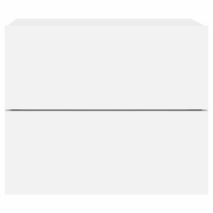 Comodino a Parete con Luci LED Bianco 836812