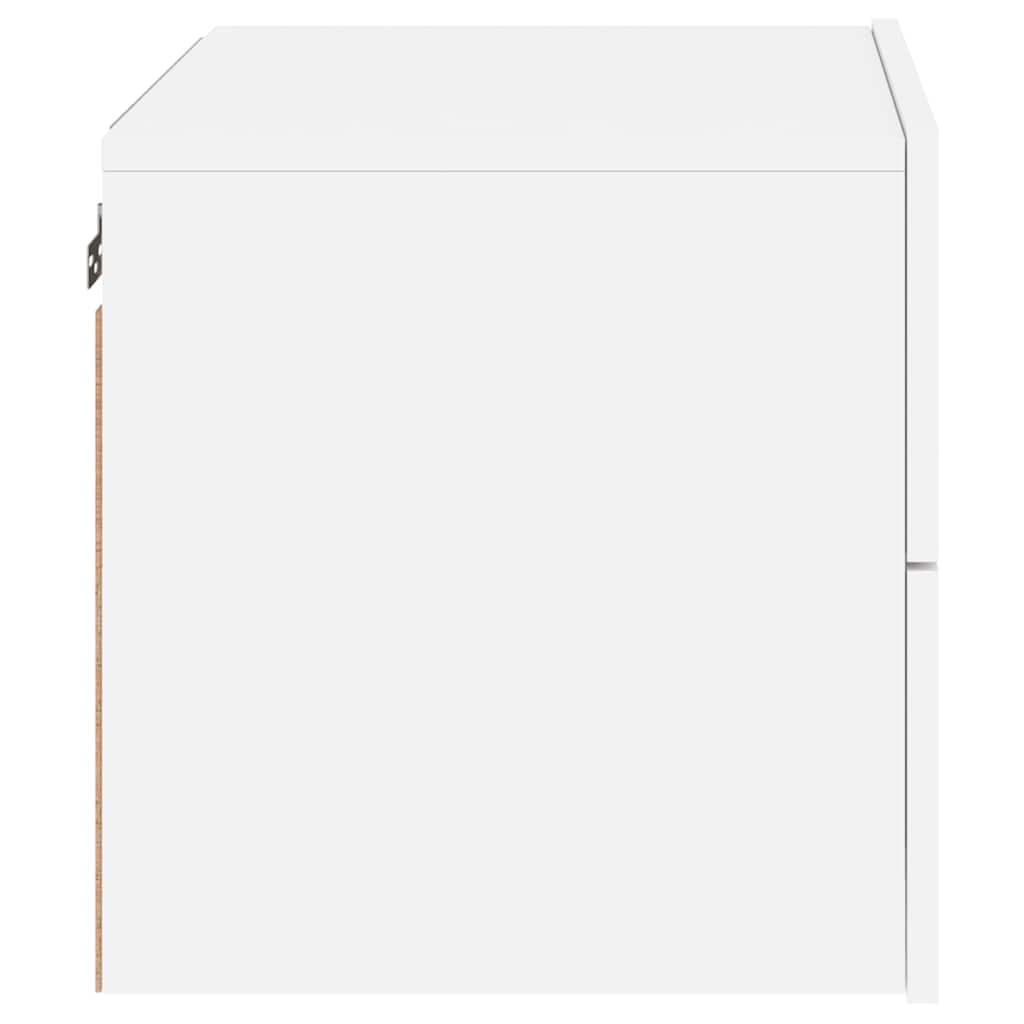 Comodino a Parete-Tavolino da notte con Luci LED Bianco 983630