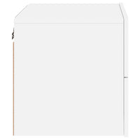 Comodino a Parete-Tavolino da notte con Luci LED Bianco 983630