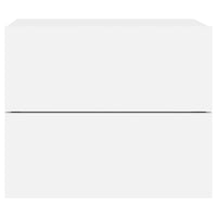 Comodini a Parete con Luci LED 2 pz Bianchi 836813