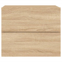 Comodino a Parete con luci LED Rovere Sonoma 836816