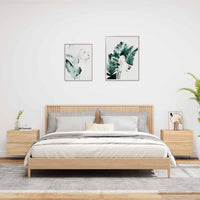 Comodini a Parete con luci LED 2 pz Rovere Sonoma 836817