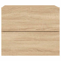 Comodini a Parete con luci LED 2 pz Rovere Sonoma 836817