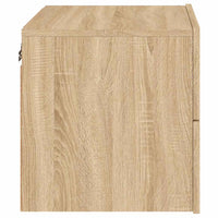 Comodini a Parete con luci LED 2 pz Rovere Sonoma 836817