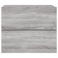 Comodino a Parete con luci LED Grigio Sonoma 836822