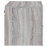 Comodino a Parete con luci LED Grigio Sonoma 836822