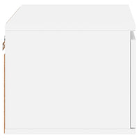 Comodino a Parete-Tavolino da notte con Luci LED Bianco 811575