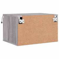 Comodini a Parete con luci LED 2 pz Grigio Sonoma 836837