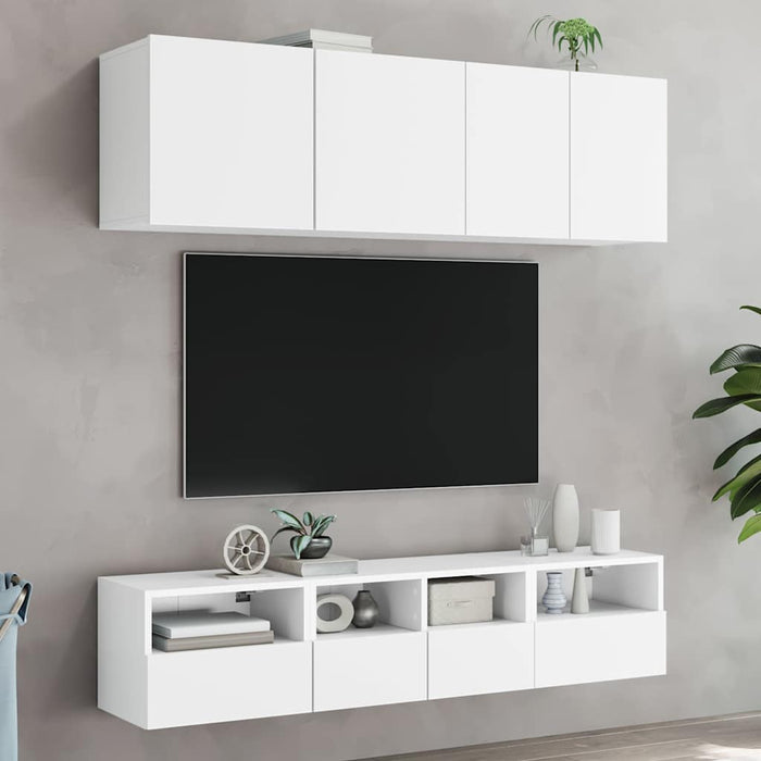 Mobile TV a Parete Bianco 40x30x30 cm in Legno Multistrato 836840