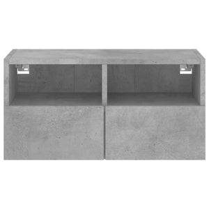 Mobile TV a Parete-Mobile TV a Muro Grigio Cemento 60x30x30 cm Legno Multistrato