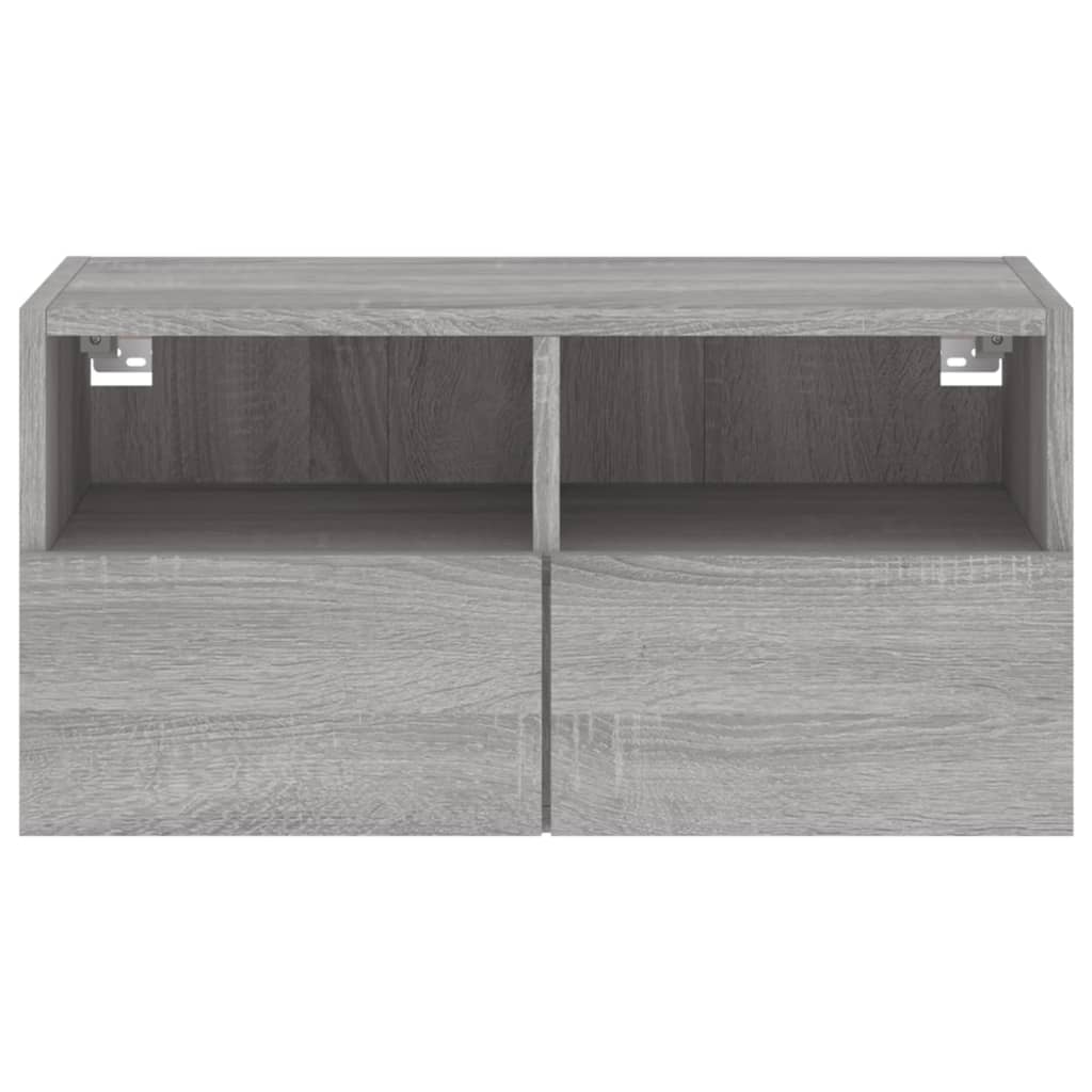 Mobile TV a Parete-Mobile TV a Muro Grigio Sonoma 60x30x30 cm Legno Multistrato