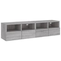 Mobili TV Muro 2pz Grigio Sonoma 60x30x30 cm Legno Multistratocod mxl 110054