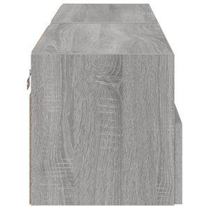 Mobili TV Muro 2pz Grigio Sonoma 60x30x30 cm Legno Multistrato 836865