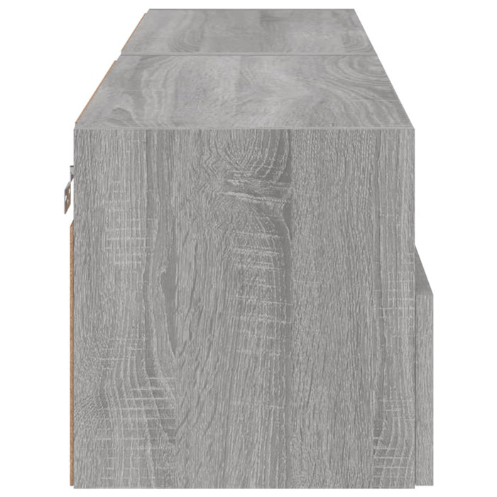 Mobili TV Muro 2pz Grigio Sonoma 60x30x30 cm Legno Multistrato 836865