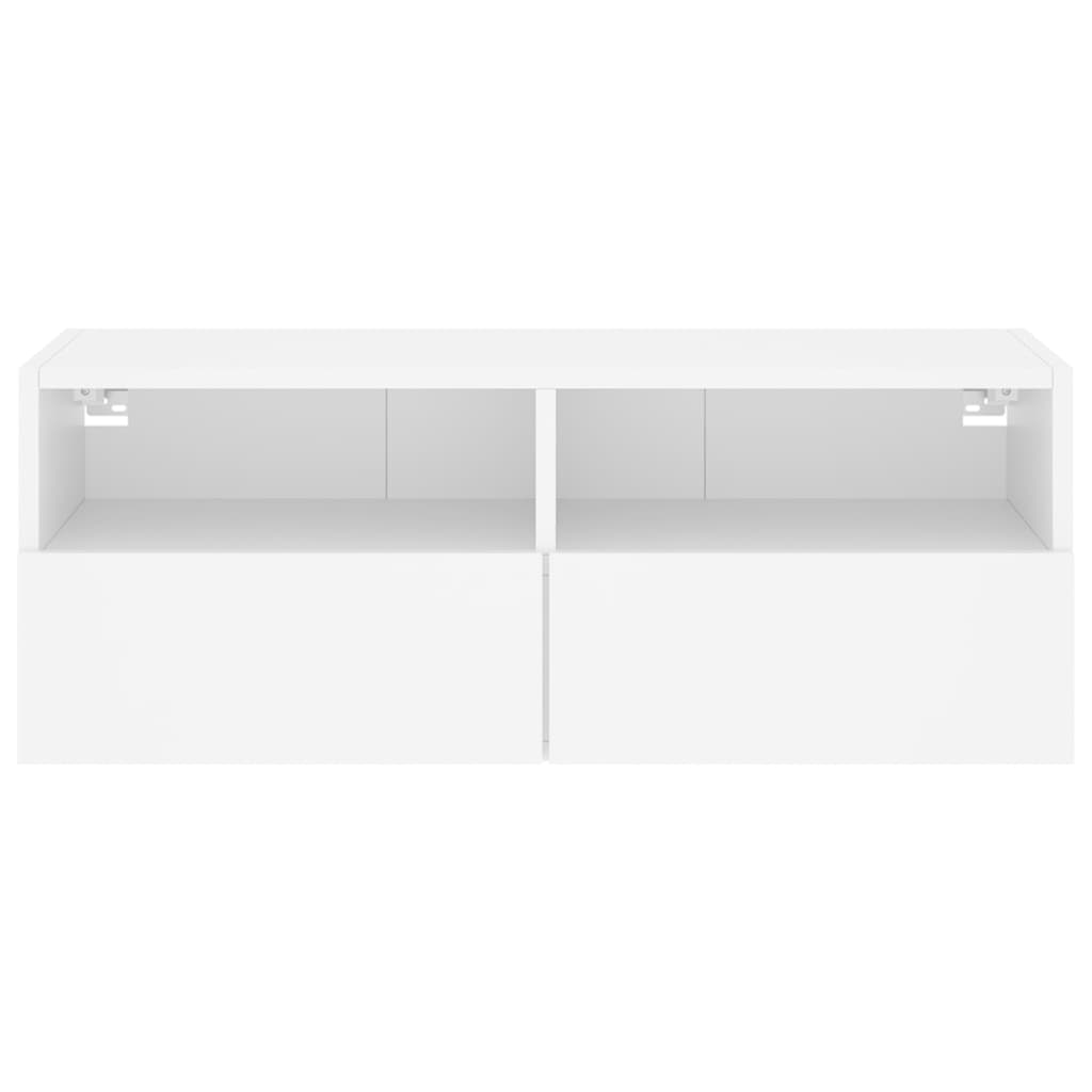 Mobile TV a Parete Bianco 80x30x30 cm in Legno Multistrato 836868