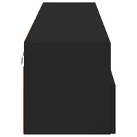 Mobili TV a Parete 2 pz Neri 80x30x30 cm in Legno Multistrato 836871