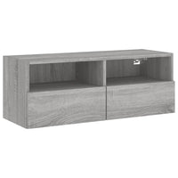Mobile TV a Parete-Mobile TV a Muro Grigio Sonoma 80x30x30 cm Legno Multistrato