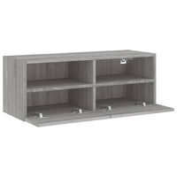 Mobile TV a Parete-Mobile TV a Muro Grigio Sonoma 80x30x30 cm Legno Multistrato
