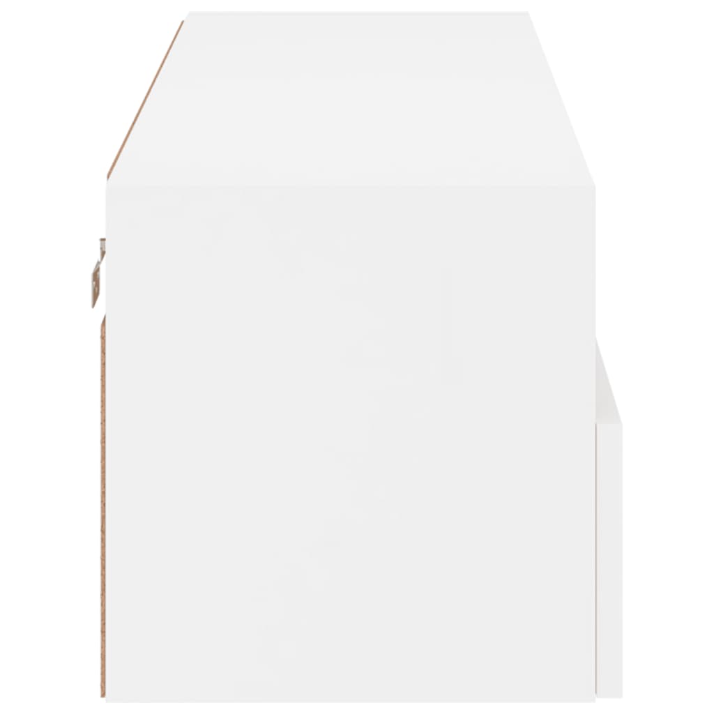 Mobile TV a Parete-Mobile TV a Muro Bianco 100x30x30 cm in Legno Multistrato