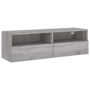 Mobile TV a Parete Grigio Sonoma 100x30x30 cm Legno Multistrato 836892
