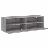 Mobile TV a Parete Grigio Sonoma 100x30x30 cm Legno Multistrato 836892