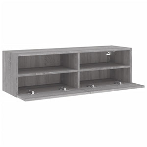 Mobile TV a Parete Grigio Sonoma 100x30x30 cm Legno Multistrato 836892